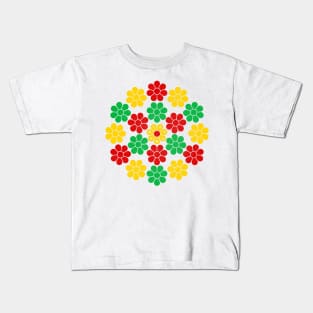 Democracy Daisy - red, green & gold Kids T-Shirt